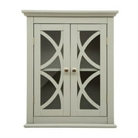 Wall Mounted Cabinets Product Image Glitzhome 24 H Wooden Wall Storage Cabinet With 2 Gl Doors