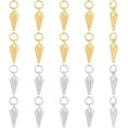 thumbnail image 1 of 20 piezas de dijes cónicos de latón de 2 colores, 14 x 5 mm, mini dijes colgantes con anillas de salto, colgantes de metal platino y dorado para hacer joyas, agujero: 3 mm., 1 of 7