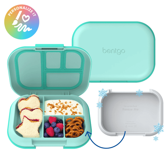 Bentgo Chill Max Leak-Proof XL Lunch Box (2-Pack)5-Cup Capacity for Adults & Ages 8 , 3 or 4 Compartment Bento Box, BPA-Free, Dishwasher Safe (Aqua)