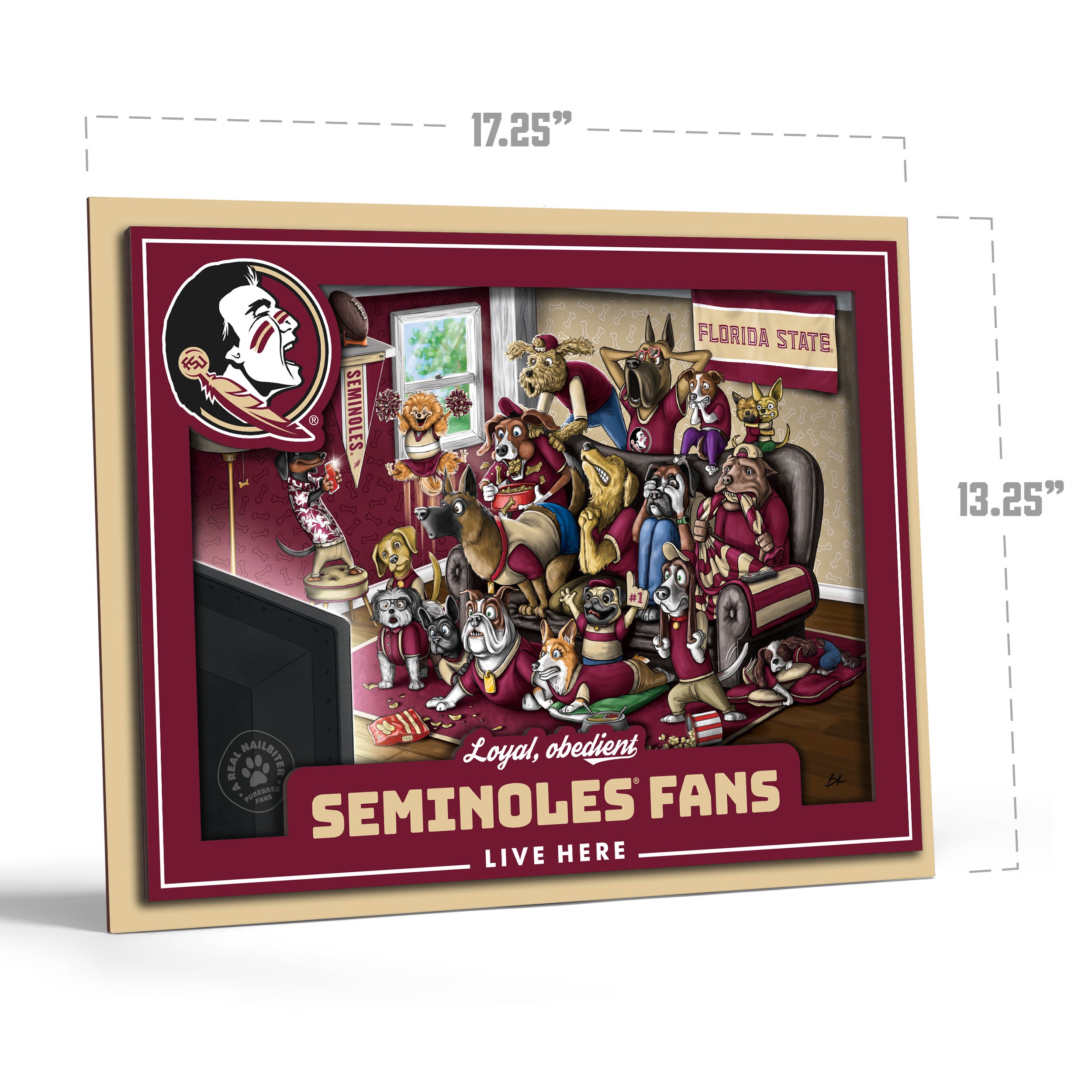 YouTheFan NCAA Florida State Seminoles Purebred Fans Wall Art