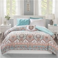 thumbnail image 2 of JERFIT Bohemian Comforter Set Aqua, Twin XL Bedding Set with Sheets, Floral Print, Microfiber Polyester, OEKO-TEX Certified, 2 of 10
