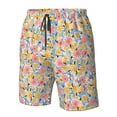 thumbnail image 5 of Kdxio Watercolor Wildflowers Pattern Mens Casual Shorts - Drawstring Summer Beach Sports Shorts for Men, 5 of 9