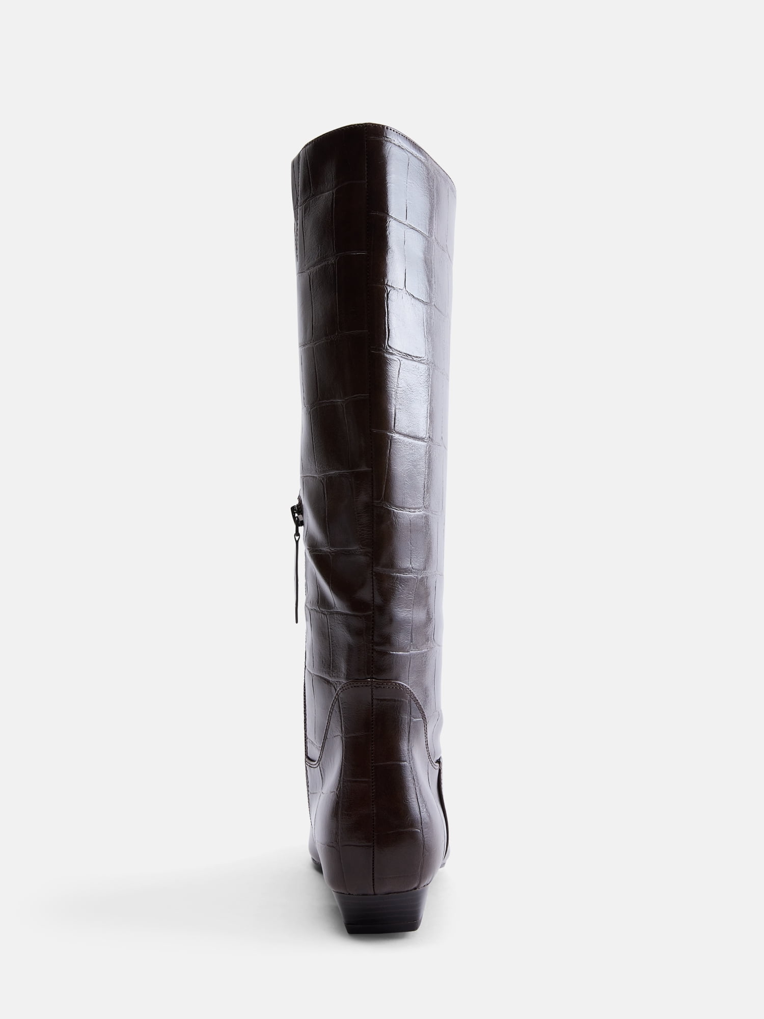 Scoop Women's Faux Croc Flat Tall Boots