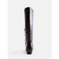 thumbnail image 4 of Scoop Women's Faux Croc Flat Tall Boots, 4 of 7