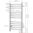 thumbnail image 7 of HEATGENE Towel Warmer with Timer, Electric Towel Warmer with Temperature Control, Wall-Mounted Large 12 Bars Towel Racks with Built-in Timer, Plug-in/Hardwired Electric Towel Rails - Mirror Polish, 7 of 7