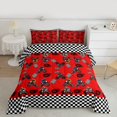 thumbnail image 2 of Feelyou Teens Red Dirt Bike Bedding Comforter Set, Motorcycle Extreme Sport Twin Comforter Sets, Black White Buffalo Reversible Bedding Set, Luxury Bedroom Decor, 2pcs, 2 of 8