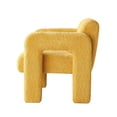 thumbnail image 6 of 31" Wide Chenille Accent Chair, Modern Boucle Upholstered Armchair with Backrest and Armrest, Single Sofa Chair with Solid Wood Frame, for Living Room/Reception/Bedroom, Yellow, 6 of 9