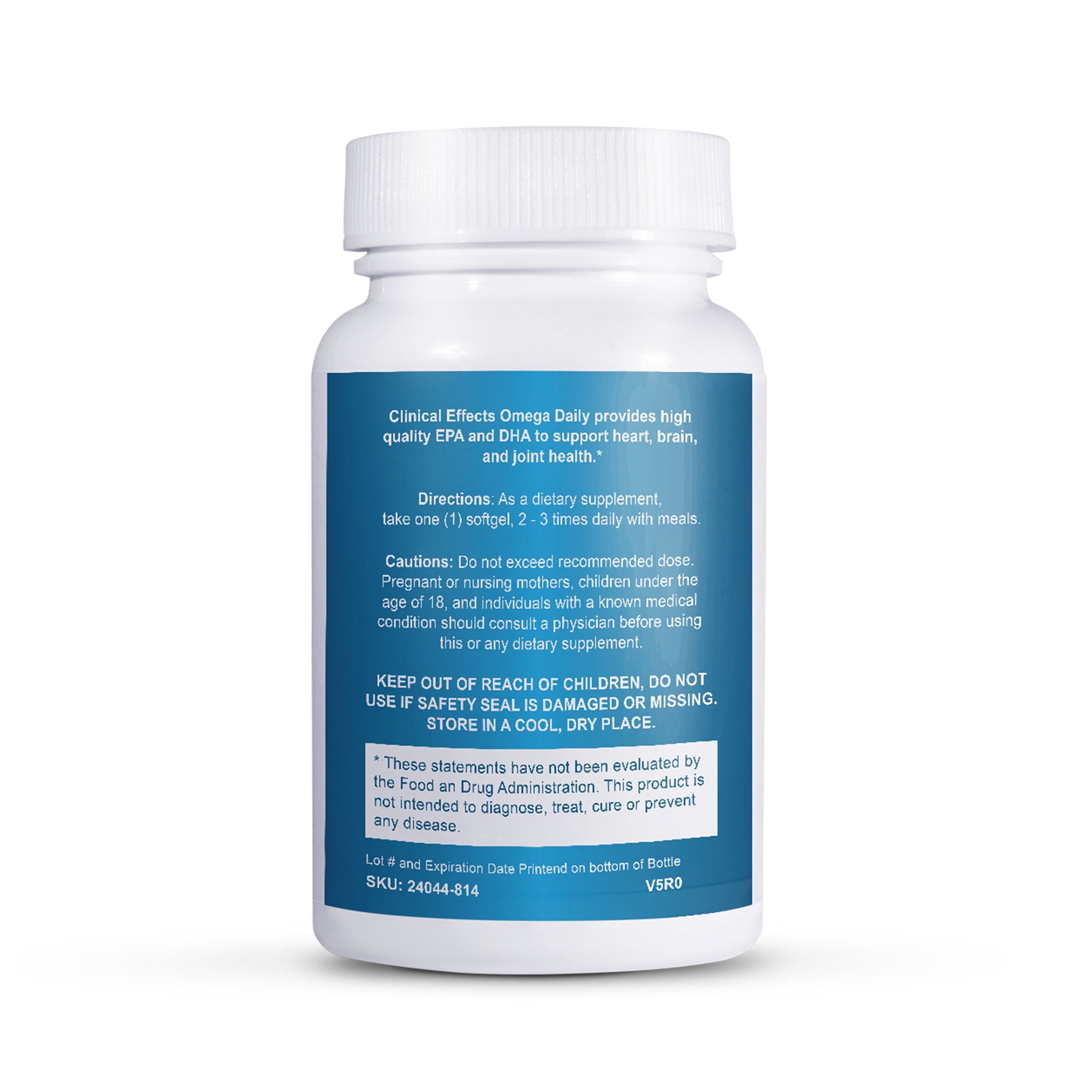 Clinical Effects Omega Daily - Fish Oil Softgels Supplement to Support a Healthy Brain, Heart and Body - 60 Capsules
