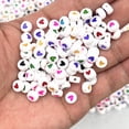 thumbnail image 2 of 100pcs 7mm 26 Letter Beads Alphabet Letter Charms Shape Beads for Jewelry Making Diy Handmade Bracelet Accessories, 2 of 5