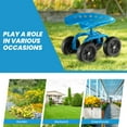 thumbnail image 5 of Topcobe Garden Rolling Workseat with 360° Swivel Seat and Adjustable Height, Outdoor Garden Carts-Blue, 5 of 10