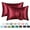 Burgundy, variant on 2 Pack Silk Satin Pillowcase Silky Pillow Cases For Hair And Skin Cushion Cover