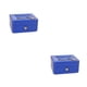 thumbnail image 2 of Caja de dinero de metal Billuyoard portátil y liviana con cerradura de llave azul 2Conjunto, 2 of 6