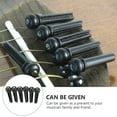 ITSELFER 6 Pcs Guitar Bridge Pin Replacement Wooden String Stud With