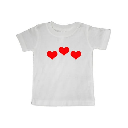 

Inktastic 3 Red Hearts Gift Baby Boy or Baby Girl T-Shirt