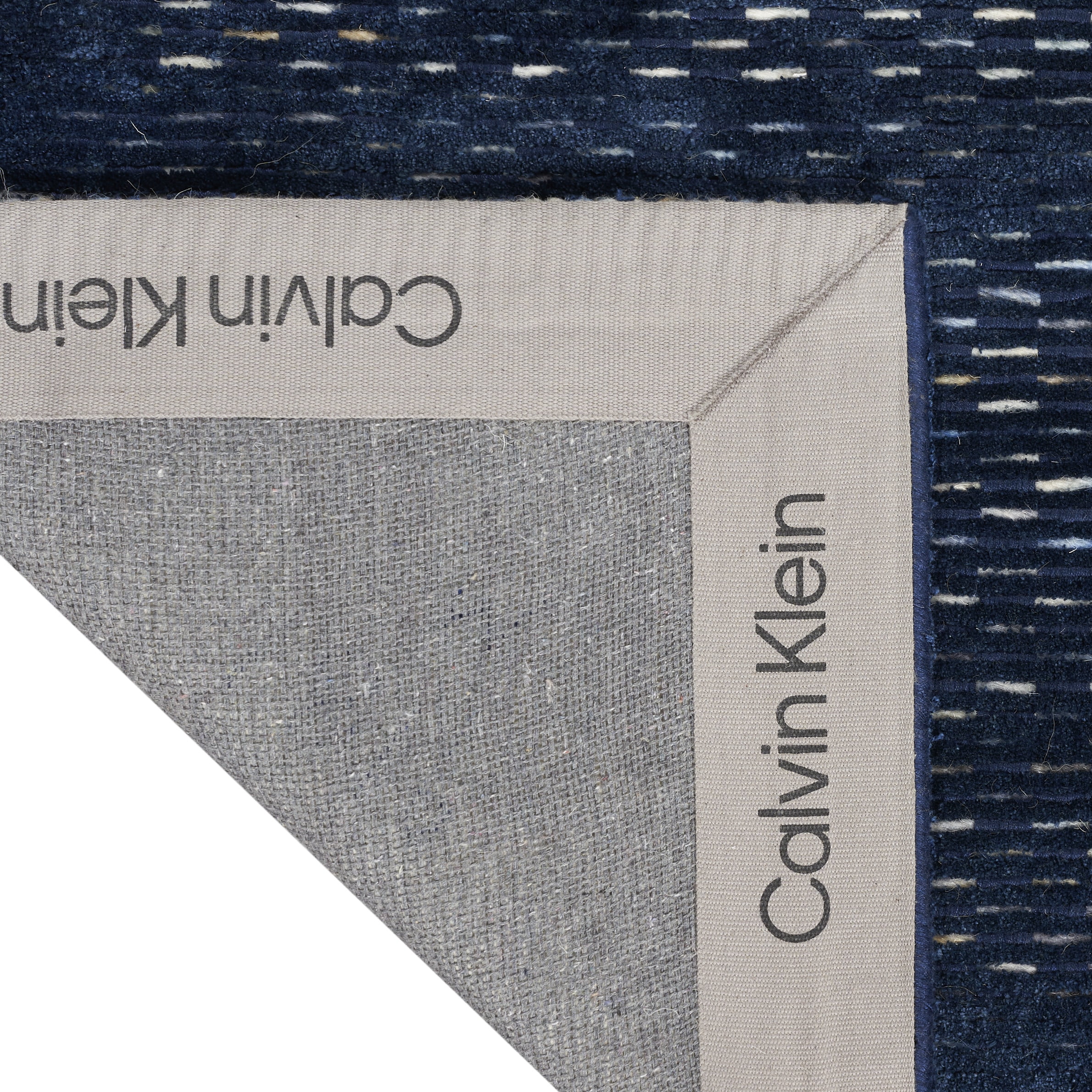 Calvin Klein Valley Striped Blue 7'9" x 9'9" Area Rug (8x10)