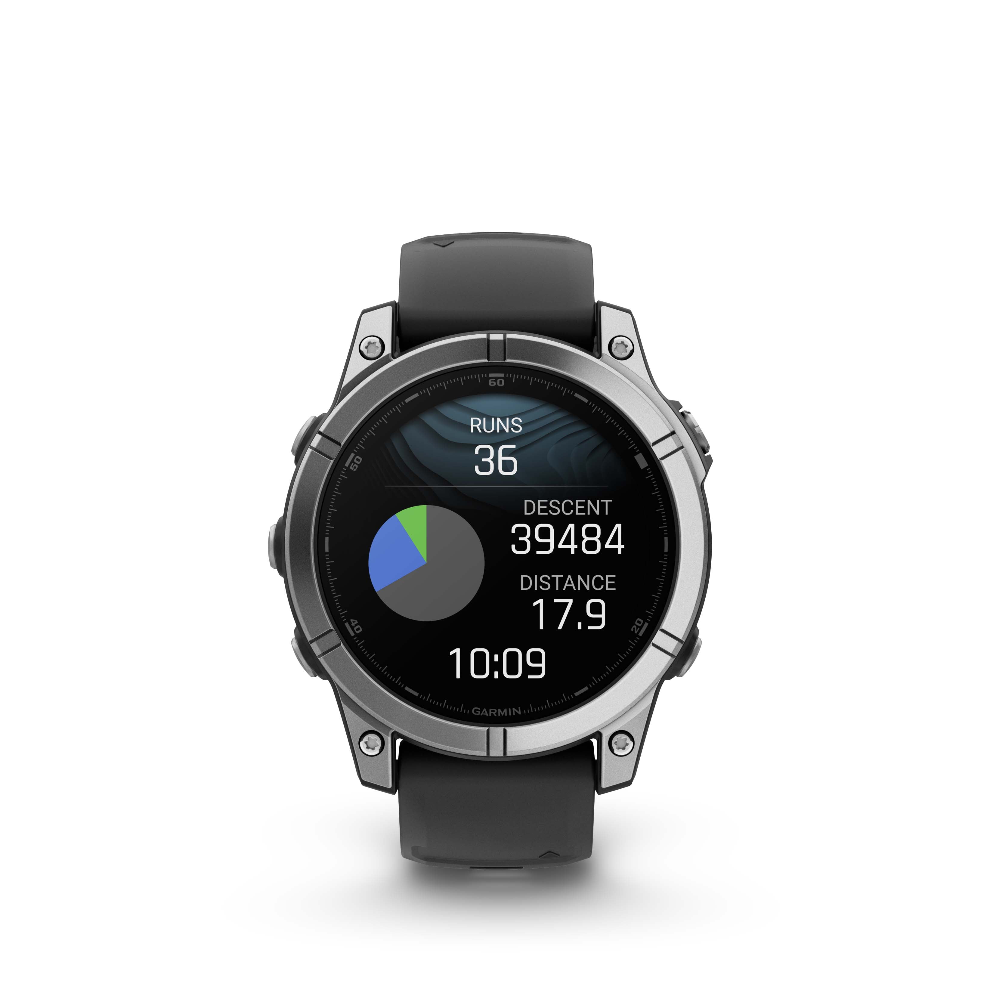 Garmin fenix E – 47 mm, AMOLED, Premium Multisport GPS Smartwatch, Long-Lasting Battery Life, Stainless Steel with Black Band