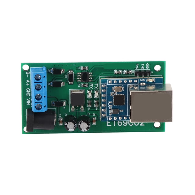 Convertidor Ethernet a RS485 9600 BPS TVS con protección contra sobretensiones RS485 RTU TCP a Ethernet UDP TCP Módulo 12 V sin carcasa
