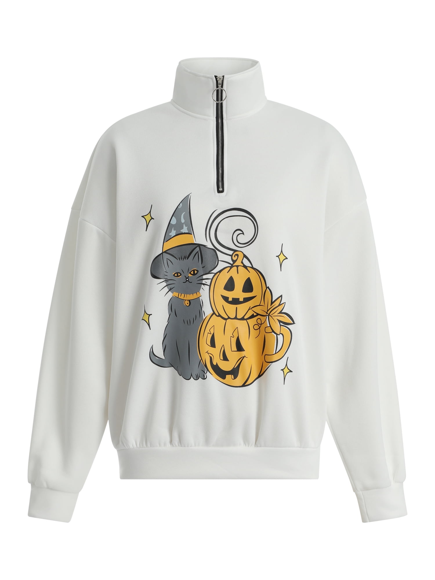 Lizxun Halloween Sweater, Pumpkin Cat 
