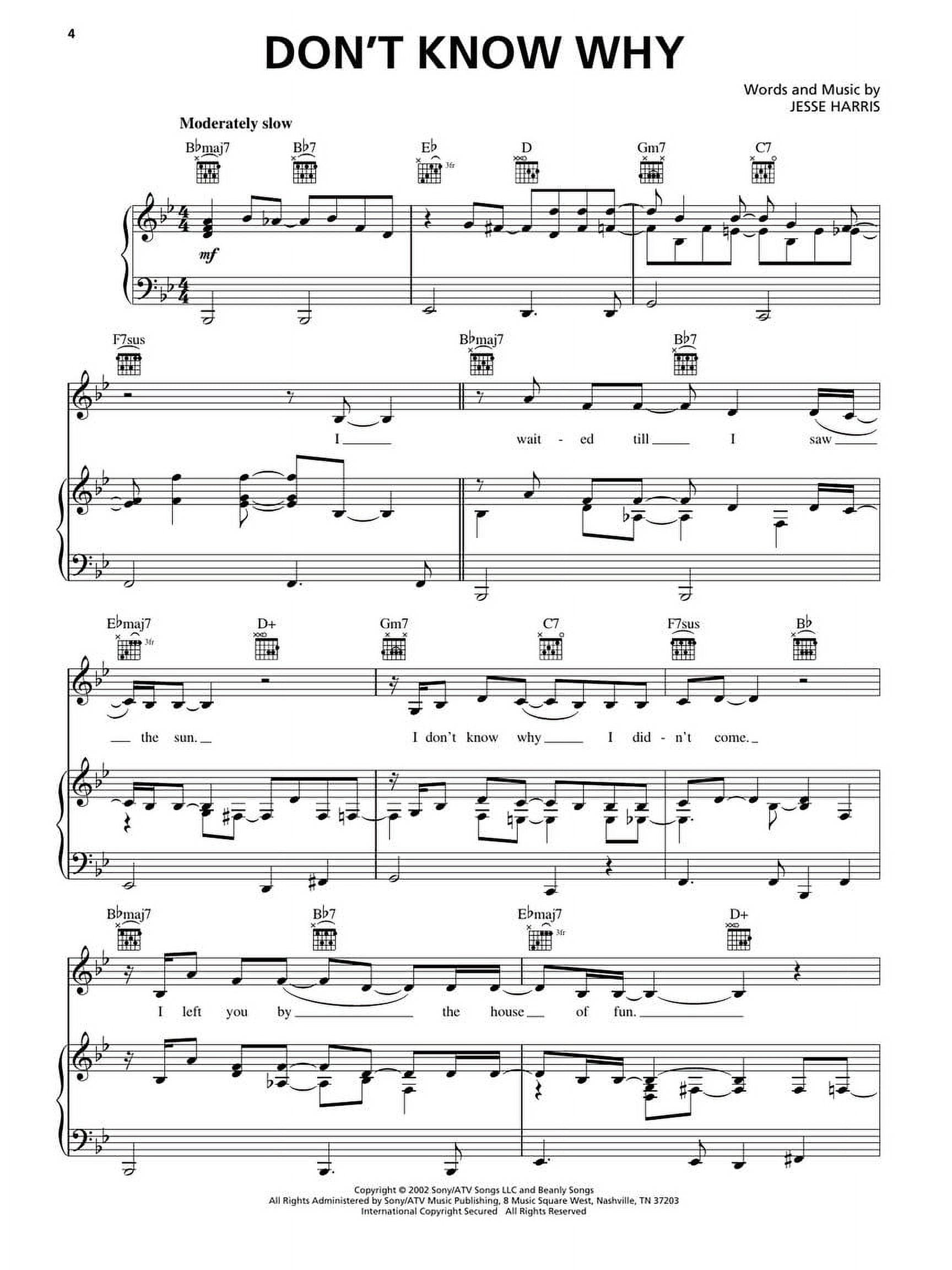 Hal Leonard Norah Jones - Come Away with Me Piano, Vocal, Guitar Songbook