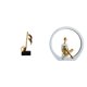 thumbnail image 1 of Figura decorativa de escritorio con forma de nota musical, estatua de niña, adorno abstracto, diseño moderno y creativo, ideal para decoración del, 1 of 8