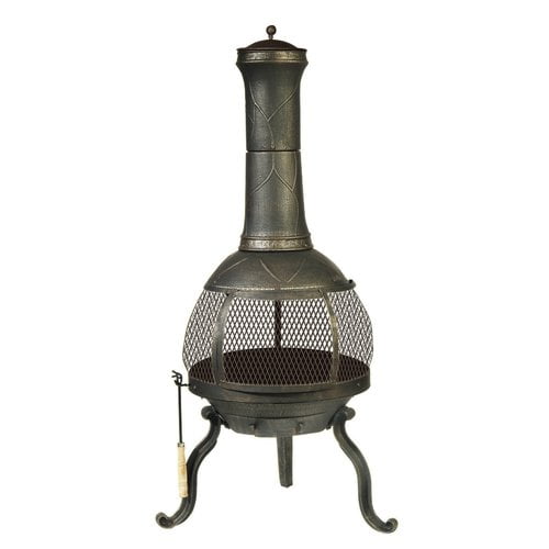DeckMate Cast Iron Wood Burning Chiminea by