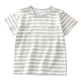thumbnail image 5 of Kiijoy Boys Classic Striped Short Sleeve T-Shirt Casual Unisex Pocket T Shirt, Sizes 3-14, 5 of 5