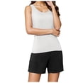 thumbnail image 4 of Lixiuxyad Women Spring And Summer Casual Solid Color Padded Tank Top Shorts Set Home Pajamas Set White, 4 of 4