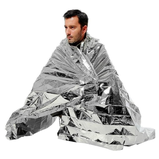 HLONK 8 Pack - Emergency Solar Survival Safety Insulating Mylar Thermal Heat