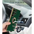 thumbnail image 5 of Compatible for Samsung Galaxy S23 Ultra Case with Ring Holder Kickstand [with Magnetic] Soft TPU Shockproof Electroplated Protective Phone Case for Galaxy S23 Ultra 5G Green, 5 of 12