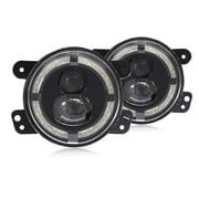BIMZUC 4 Inch 200W LED Fog Lights 20000LM Driving Bumper Waterproof Replacement for Jeep Wrangler Off Road Vehicles Dual Lens