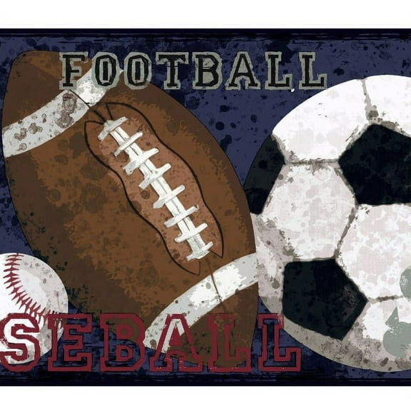 878716 Vintage Sports Wallpaper Border MP4996b CK7623b