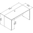 thumbnail image 4 of Scranton & Co Furniture 60W x 24D Credenza Desk in Gray, 4 of 5