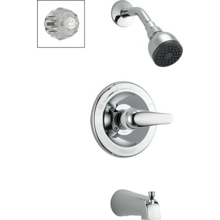 Peerless P188720 Chrome Complete Tub & Shower Faucet With Lever Handles