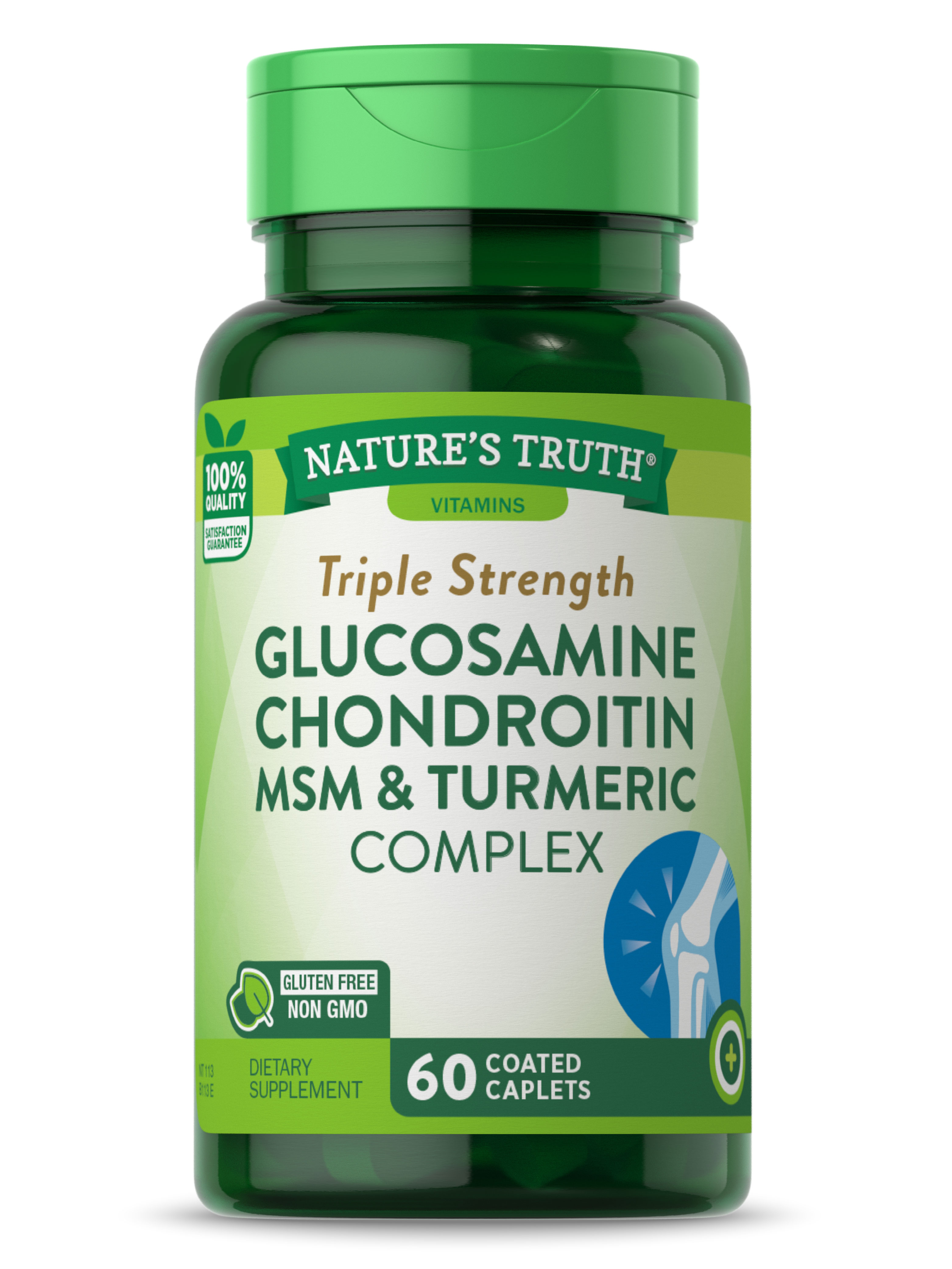 Glucosamine Chondroitin MSM Complex 60 Caplets Triple Strength