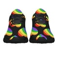 thumbnail image 5 of Rainbow Pride Shoes Men Women Fashion LGBT Sneakers Adult Lightweight Breathable Running Shoes Black Size 6, 5 of 7