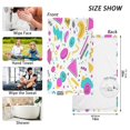thumbnail image 6 of Yayeee 2 Pack Hand Towels for Bathroom 100% Cotton 16" x 28" Soft Absorbent Kitchen Towel, Purple Abstract Shapes, 6 of 7