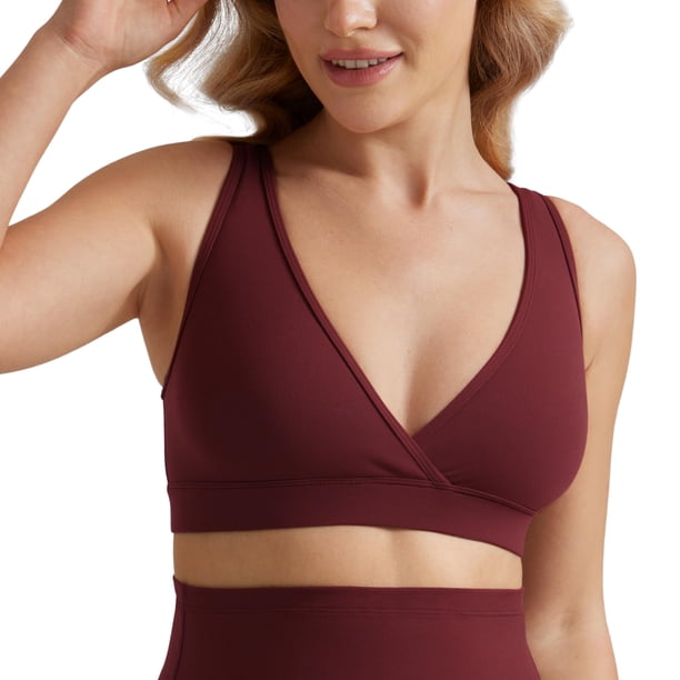 Sostén CRZ YOGA Butterluxe sin Varillas para Lactancia y Maternidad Rojo Merlot