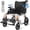 Black, variant on VOCIC Lightweight Transport Wheelchair Foldable Wheelchairs for Adults with Handbarkes, Flip-Back Arms, Swing-Away Footrests, 12” Rear All Terrain Wheels Travel Wheelchair for Seniors, 300 lbs Orange