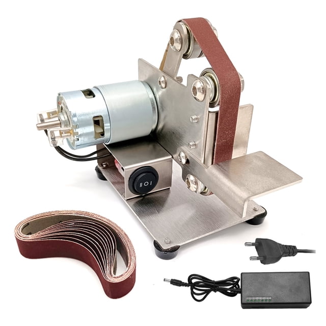 Belt Sander 15mm/25mm Multifunctional Grinder Mini Electric Belt Sander DIY Polishing Grinding Machine Cutter Edges Sharpener ,Easy to Use