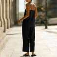 thumbnail image 5 of Yievot Two Piece Lounge Sets for Women 2 Piece Summer Linen Outfits Cami Top Wide Leg Pants Matching Sets, 5 of 6
