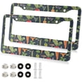 thumbnail image 3 of 2Pcs License Plate Frames Vintage Vegetables Universal Aluminum License Plate Holder Cover Rust-Proof Car Tag Frame with Screw Caps Home Decor, 3 of 7