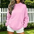 thumbnail image 2 of Mock Neck Sweatshirt Women Fall Fashion Oversized Turtleneck Pullover Long Sleeve Casual Sweatshirts, S-3XL, 2 of 5