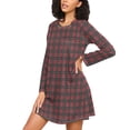 thumbnail image 3 of joogoo Checkered Artistic Women's Long Sleeve Nightgown Sleepwear XL, 3 of 8