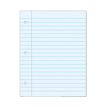 School Smart 3 Hole Punched Filler Paper 8 1 2 X 11 Inches Blue