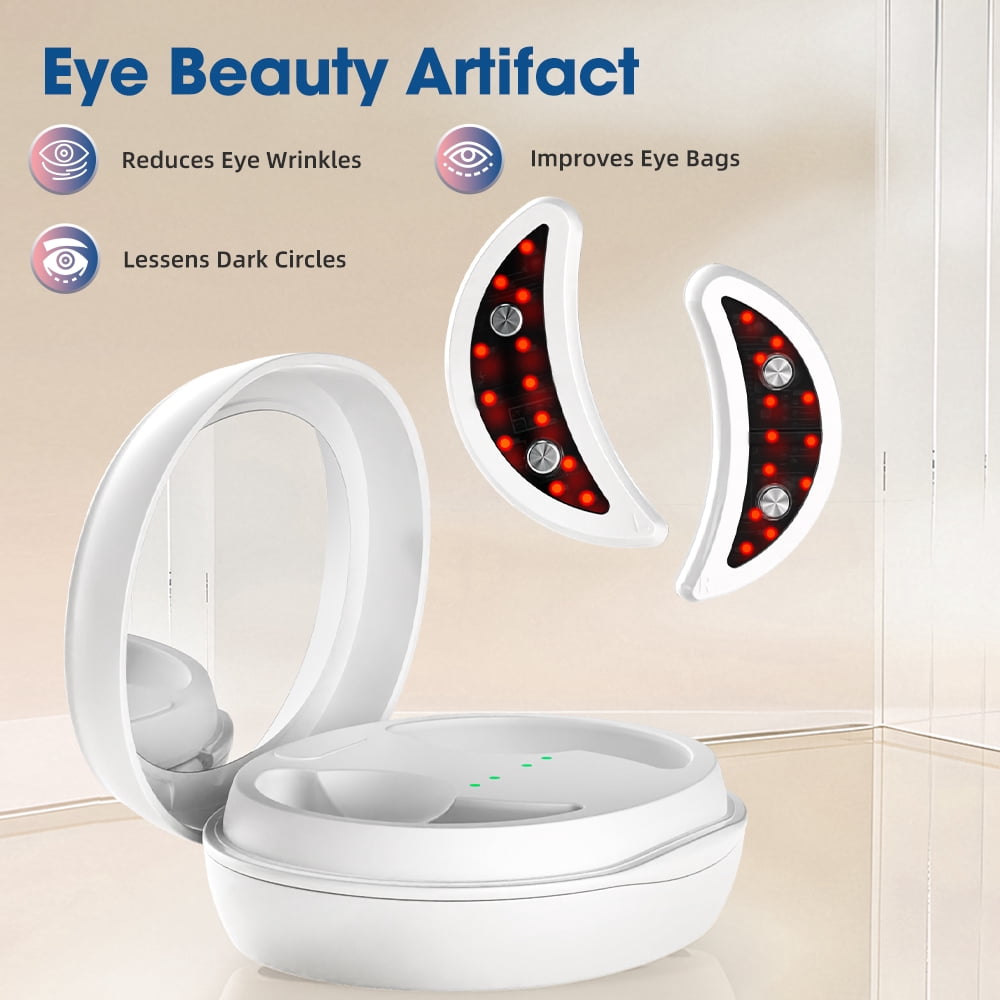 Flaremore Red Light Therapy Eye Patches for Dark Circles, Tired Eyes, Puffiness, Eye Wrinkles & Eye Bags,Anti-Aging Eye Pods, Inflammation Gadget for Eyes with Red Light Therapy