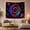 Crescent Sun Face, variant on Rainbow Sun Face Within a Layered Moon Phase Galaxy, Mystical Psychedelic for Space Lovers, Cosmic Wall Art, Housewarming Gift, Tapestry Wall Hanging for Bedroom and Studio