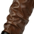 thumbnail image 6 of YLYL Women's Slouchy Mid Calf Boots Buckle Strap Wide Calf Chunky Mid Heel Pointed Toe Fashion Fall Winter Boots, 6 of 9