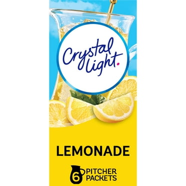2 Pack-Crystal Light Sugar-Free Lemonade Naturally Flavored Powdered Drink Mix 6 Count Pitcher Packets Packaing may vary