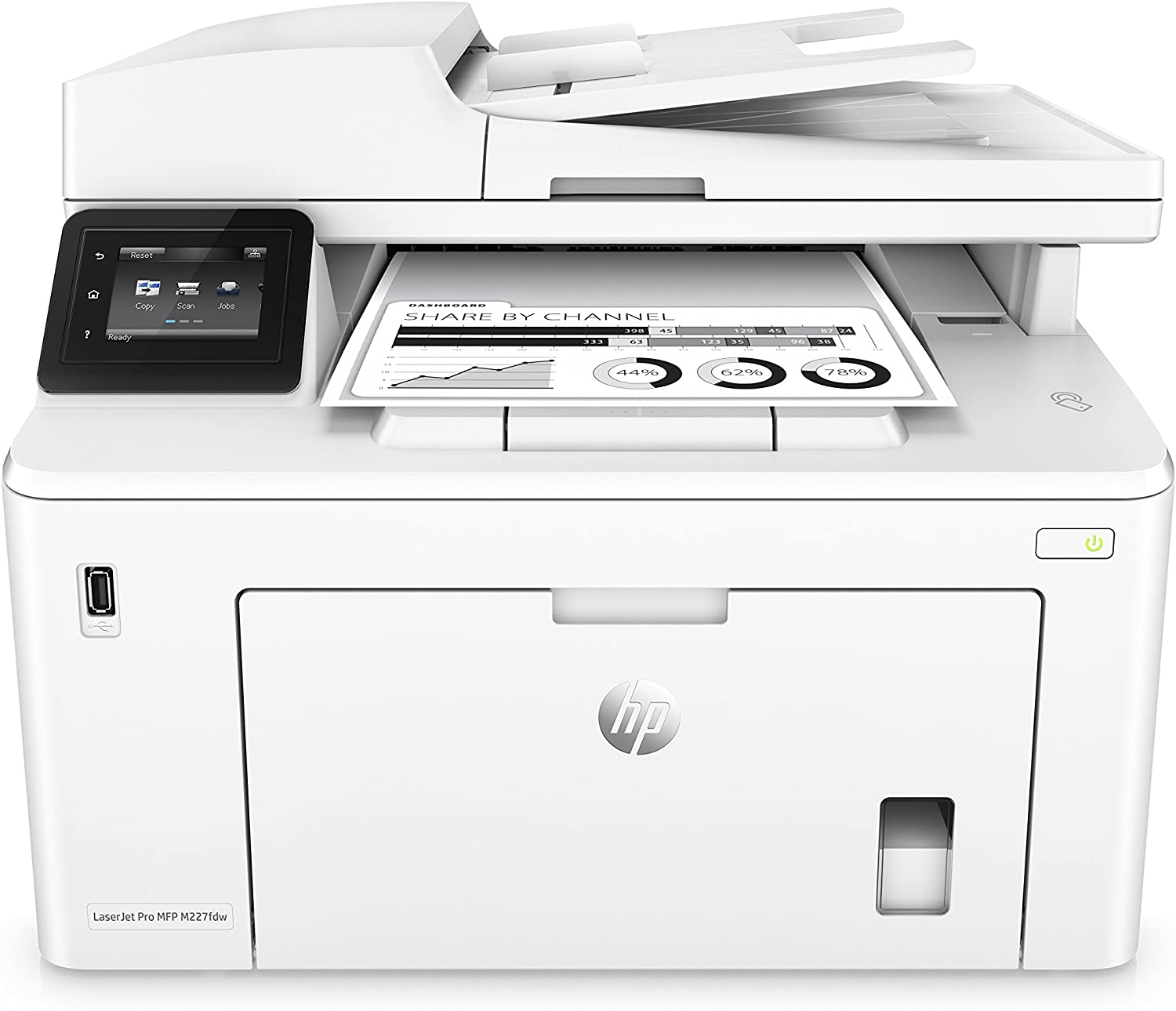 HP LaserJet Pro M227fdw Black-and-White All-in-One Wireless Laser Printer (G3Q75A) Print, Scan, Copy, Fax With DE USB Cable and File Folders - image 5 of 9
