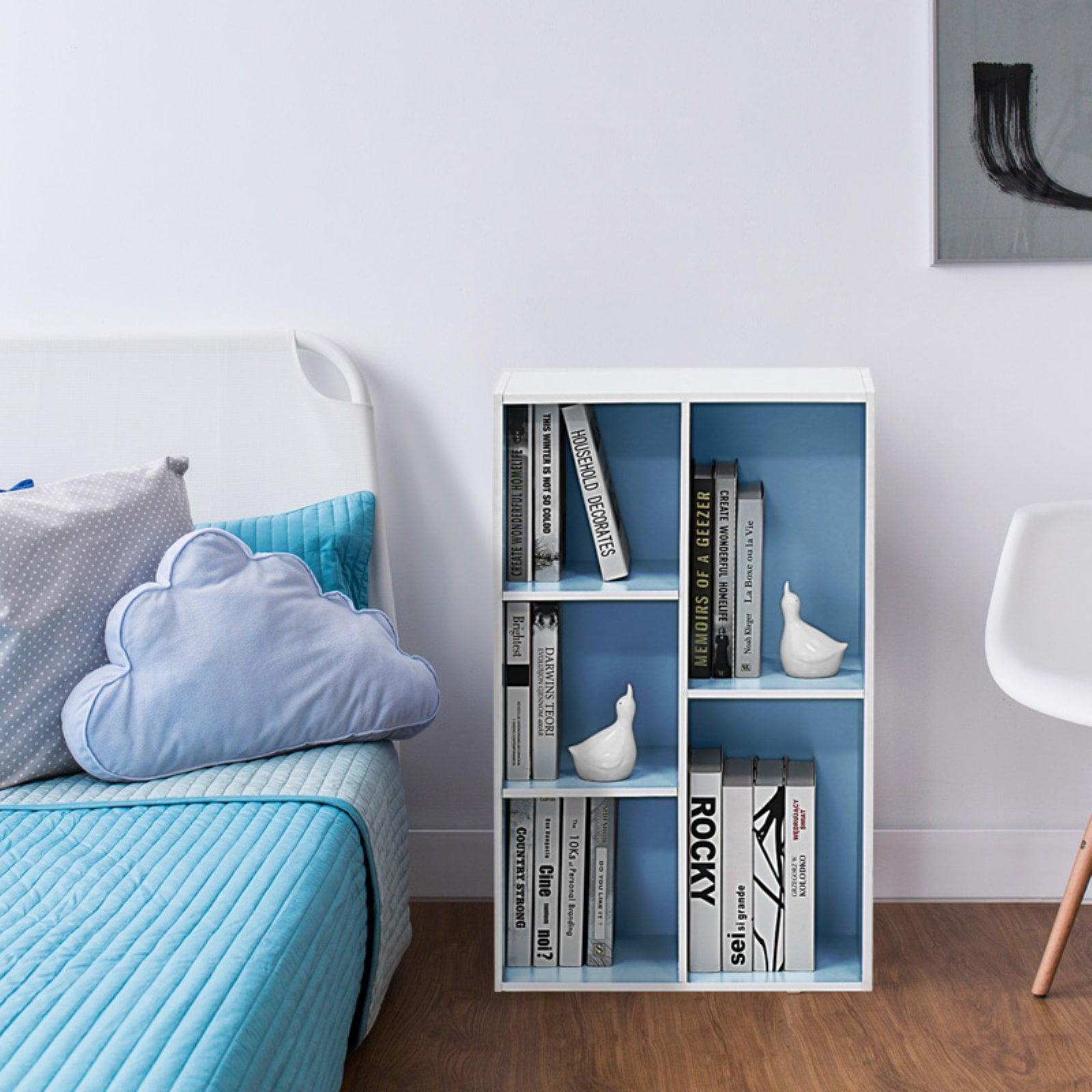 Furinno Luder 5 Cube Reversible Open Shelf, White